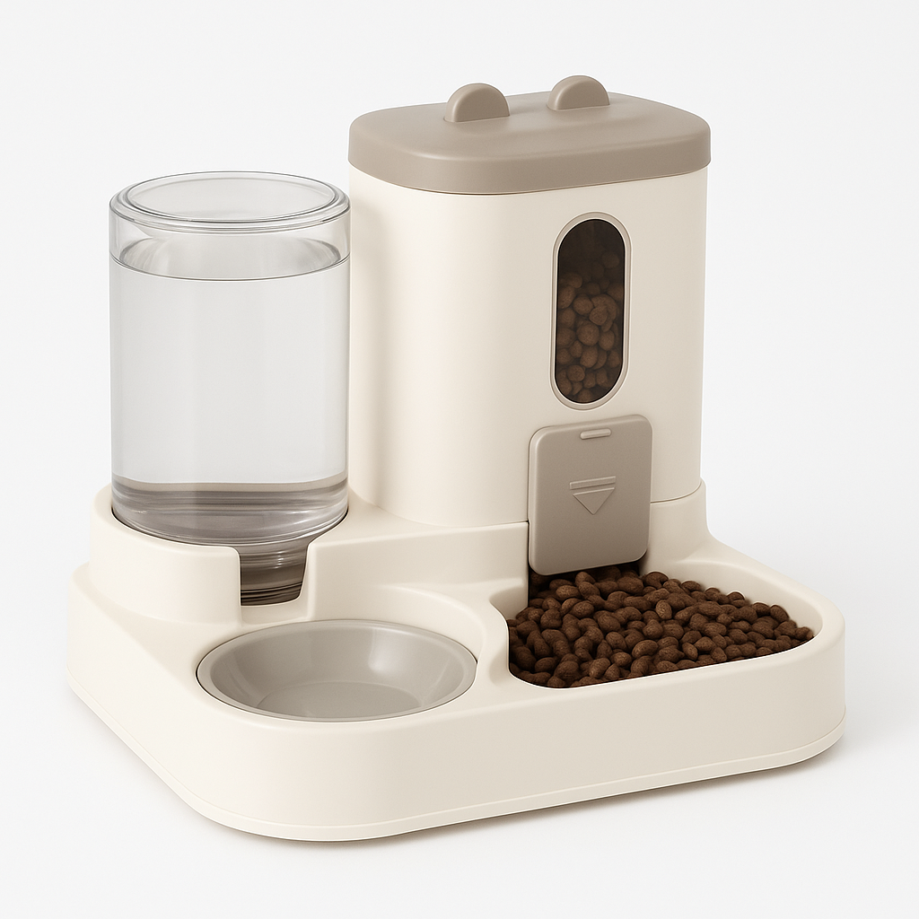 2-in-1 Automatic Cat Food & Water Dispenser