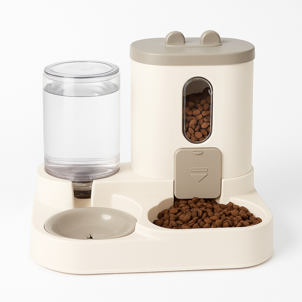 2-in-1 Automatic Cat Food & Water Dispenser